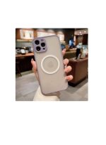 Magnetic case for iPhone 16 Pro, compatible with wireless charging [Silky texture] [Matte polycarbonate back] Slim shockproof TPU phone case - Luminous Blue