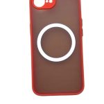 Magnetic Case for iPhone 16e, Compatible with Wireless Charging [Silky Touch] [Matte PC Back] TPU Bumper Shockproof Slim Thin Phone Case - Red