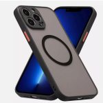 Magnetic Case for iPhone 11 pro , Compatible with Wireless Charging [Silky Touch] [Matte PC Back] TPU Bumper Shockproof Slim Thin Phone - Black