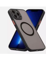 Magnetic Case for iPhone 13 pro , Compatible with Wireless Charging [Silky Touch] [Matte PC Back] TPU Bumper Shockproof Slim Thin Phone - Black