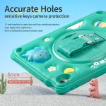 for iPad (A16) 11th/10th Generation Dinosaur Case for Kids Boys with Built in Screen Protector & Stand, Rugged Shockproof 3D Cute Cartoon Design, Strap Hangs in Car, Green - Image 10
