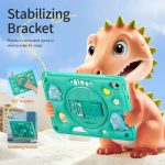 for iPad (A16) 11th/10th Generation Dinosaur Case for Kids Boys with Built in Screen Protector & Stand, Rugged Shockproof 3D Cute Cartoon Design, Strap Hangs in Car, Green - Image 9