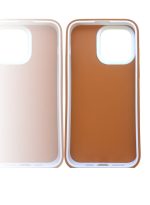 Back protection cover made of plastic for Apple iPhone 15 Pro max with a frame inside to protect the phone - Brown - Image 2