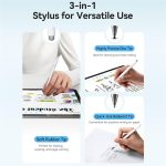 JR-BP561 3-in-1 Magnetic Passive Capacitive Stylus Pen - White - Image 7