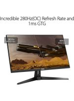 ASUS TUF VG279QM1A Gaming Monitor, 27" FHD Fast IPS Display, 280Hz Refresh Rate, 1ms (GtG) Response Time, G-Sync & FreeSync Premium Technology, HDR10 Support, 16.7M Display Colors, 178° Wide Viewing Angles, ASUS Extreme Low Motion Blur (ELMB), Adjustable Height, Tilt, Swivel, VESA Mount Compatible, Blue Light Filter, Flicker-Free Technology, 90LM05X0-B01370 Black - Image 4