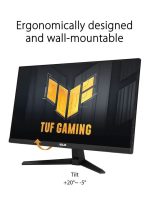 ASUS TUF VG249QM1A Gaming Monitor, 24" FHD 1ms Fast IPS Display, 270Hz(OC) Refresh Rate, 2Wx2 Speakers, 99% sRGB, AMD FreeSync Premium & G-Sync Technology, 90LM06J0-B02370 Black - Image 3