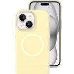 Drop-resistant, reinforced plastic back cover compatible with iPhone 15 - Yellow