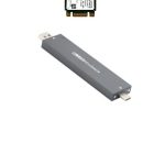 To NVME M-key M.2 NGFF SATA SSD PCBA Case Combo Type-C & USB3.0 RTL9210B Chipset 2280 / 2260 / 2242 /2230 mm Adapter with hard disk NVMe 256GB