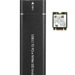 CARE CASE NVME SSD Enclosure, M.2 NVME to USB C Adapter with Black case, USB 3.1 Gen 2 (10 Gbps) M2 PCIE SSD with hard disk NVMe 256GB