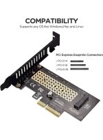 M.2 NVME SSD to PCIe 3.0 x4 Adapter, M.2 2280 2260 2242 2230 SSD to PCIe 3.0 x4 Host Controller Expansion Card with Aluminum Heatsink for PC Desktop, Support Windows, Mac & Linux OS - Image 2
