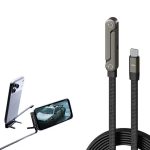 2 in 1 Charging Cable 240W, Multi Charger Cord with Type C Multi-Angle Adjustable Stand,Fast Charging Data Sync Cable for Smartphones, Tablets, Laptops, Gaming Devices