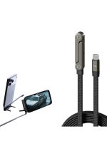 2 in 1 Charging Cable 240W, Multi Charger Cord with Type C Multi-Angle Adjustable Stand,Fast Charging Data Sync Cable for Smartphones, Tablets, Laptops, Gaming Devices