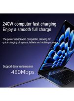 2 in 1 Charging Cable 240W, Multi Charger Cord with Type C Multi-Angle Adjustable Stand,Fast Charging Data Sync Cable for Smartphones, Tablets, Laptops, Gaming Devices - Image 5