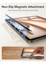 Magnetic paper-touch screen protector for iPad Air 6 11-inch M3/M2 (7th/6th generation, 2025/2024), for writing and drawing as if you were writing on paper, removable and reusable, compatible with tempered film, matte, anti-reflective, washable - Image 3