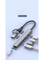 5-in-1 USB Hub Station Multi-Port Adapter with audio jack 3.5mm Charging Station - Type C and USB A Compatible for all Phone, Device - Image 2