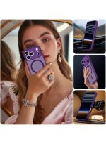 Mobile Phone Case iPhone 17 Pro Max [Compatible with MagSafe] Translucent Matte Magnetic Shockproof Anti-Fingerprint Protective Case 6.9 Inch Case, Dark purple - Image 5