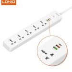 LDNIO SC5319 | Multi Socket Extension Lead with 5 AC 3 USB Power Socket Plug Extender 2M