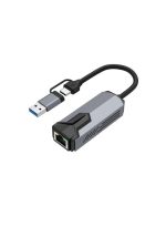 Ethernet Adapter 5000Mbps 5G USB 3.0 Type C to RJ45 Network Card Wired Ethernet Gigabit Adapter Card LAN Hub Compatible with MacBook iPad