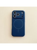 Silicon cover Compatible with iPhone 17 pro Case, Liquid Silicone Case, Full Body Protective Cover, Shockproof, Slim Phone Case, Anti-Scratch Soft Microfiber Lining – Dark blue