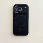 Silicon cover Compatible with iPhone 17 pro Case, Liquid Silicone Case, Full Body Protective Cover, Shockproof, Slim Phone Case, Anti-Scratch Soft Microfiber Lining – Black