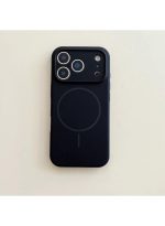 Silicon cover Compatible with iPhone 17 pro Case, Liquid Silicone Case, Full Body Protective Cover, Shockproof, Slim Phone Case, Anti-Scratch Soft Microfiber Lining – Black