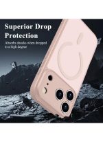 Mobile Phone Case iPhone 17 Pro Max [Compatible with MagSafe] Translucent Matte Magnetic Shockproof Anti-Fingerprint Protective Case 6.9 Inch Case, Pink - Image 4