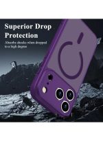 Mobile Phone Case iPhone 17 Pro Max [Compatible with MagSafe] Translucent Matte Magnetic Shockproof Anti-Fingerprint Protective Case 6.9 Inch Case, Dark purple - Image 4