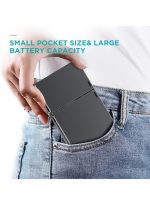 Foldable Bluetooth Keyboard with Touchpad - Portable Wireless Keyboard with Stand Holder, Rechargeable Full Size Ultra Slim Pocket Folding Keyboard for Android Windows IOS Tablet & Laptop-Gray - Image 3