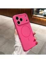 Silicon cover Compatible with iPhone 17 pro Case, Liquid Silicone Case, Full Body Protective Cover, Shockproof, Slim Phone Case, Anti-Scratch Soft Microfiber Lining – Pink - Image 3