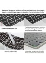 Arabic Language Ultra Thin Silicone Keyboard Cover for 2021 2020 MacBook Air 13 Inch A2179 and A2337 Apple M1 Chip (US Layout) with Touch ID Keyboard Accessories Protective Skin (Black) - Image 4