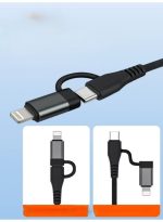 USB C/Lightning Hub, 5-in-1 MultiPort Adapter Dock with 2 x USB-C, 1 x USB A, SD/audio jack 3.5mm Slot USB Splitter Compatible with iPhone/iPad Pro,PC,MacBook Air/Pro,Laptop,PS5/PS4 More Type C Devices - Image 3