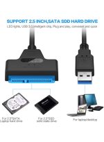 USB 3.0 To SATA 22 Pin 2.5 Inch Hard Disk Drive SSD Adapter Connector Cable Lead - Image 3