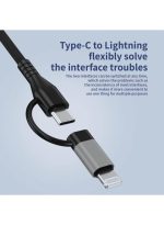 USB C/Lightning Hub, 5-in-1 MultiPort Adapter Dock with 2 x USB-C, 1 x USB A, SD/TF Card Reader Slot USB Splitter Compatible with iPhone/iPad Pro,PC,MacBook Air/Pro,Laptop,PS5/PS4 More Type C Devices - Image 6