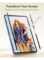 Magnetic paper-touch screen protector for iPad Air 6 11-inch M3/M2 (7th/6th generation, 2025/2024), for writing and drawing as if you were writing on paper, removable and reusable, compatible with tempered film, matte, anti-reflective, washable - Image 6