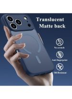 Mobile Phone Case iPhone 17 Pro Max [Compatible with MagSafe] Translucent Matte Magnetic Shockproof Anti-Fingerprint Protective Case 6.9 Inch Case,  blue - Image 3