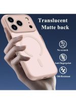 Mobile Phone Case iPhone 17 Pro Max [Compatible with MagSafe] Translucent Matte Magnetic Shockproof Anti-Fingerprint Protective Case 6.9 Inch Case, Pink - Image 3