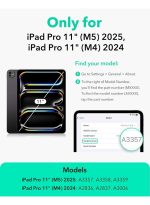 Magnetic paper-touch screen protector for iPad Pro 11-inch M5 2025/M4 2024, writes and draws as if you were writing on paper, detachable and reusable, compatible with tempered screen protectors, matte finish, washable - Image 3