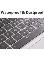 ompatible with M1 A2337/A2179 MacBook Air 13 inch Keyboard Cover 2018/2019/2020/2021/2022/2023/2024. Silicone Skin Protector for MacBook Air 13-inch Touch ID US Layout, Frost Transparent - Image 3