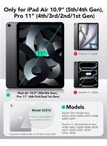 Magnetic paper-touch screen protector, compatible with iPad Pro 11 (2022/2021/2020/2018) and iPad Air 5/4 (2022/2020, 10.9-inch), for writing and drawing as if you were writing on paper, detachable and reusable, matte finish, washable - Image 7