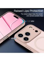 Mobile Phone Case iPhone 17 Pro Max [Compatible with MagSafe] Translucent Matte Magnetic Shockproof Anti-Fingerprint Protective Case 6.9 Inch Case, Pink - Image 2