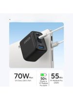 Anker Anker Zolo 70W Charger 4-Port A121C Fast charger Gan Technology and Compact for MacBook, iPad, iPhone 17/iPhone Series, Galaxy S26/S25 (Black) - Image 2