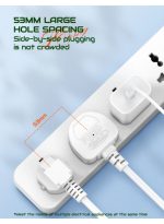 LDNIO SC5319 | Multi Socket Extension Lead with 5 AC 3 USB Power Socket Plug Extender 2M - Image 7