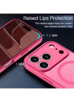 Mobile Phone Case iPhone 17 Pro Max [Compatible with MagSafe] Translucent Matte Magnetic Shockproof Anti-Fingerprint Protective Case 6.9 Inch Case, Bright Pink - Image 2
