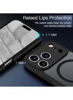 Mobile Phone Case iPhone 17 Pro Max [Compatible with MagSafe] Translucent Matte Magnetic Shockproof Anti-Fingerprint Protective Case 6.9 Inch Case, Black - Image 2