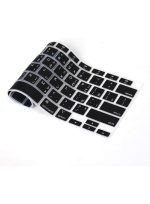 Arabic Language Ultra Thin Silicone Keyboard Cover for 2021 2020 MacBook Air 13 Inch A2179 and A2337 Apple M1 Chip (US Layout) with Touch ID Keyboard Accessories Protective Skin (Black) - Image 3