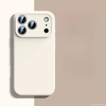 Silicon cover Compatible with iPhone 17 pro max Case, Liquid Silicone Case, Full Body Protective Cover, Shockproof, Slim Phone Case, Anti-Scratch Soft Microfiber Lining – Beige