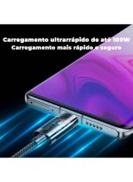 JOYROOM Fast Charging 100W Data Cable Type-C to Type-C -1.2M - Black - Image 4