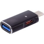 USB C OTG Adapter USB 3.0 to USB C Converter Adapter with DC 5V Charging Port