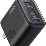 Anker Anker Zolo 70W Charger 4-Port A121C Fast charger Gan Technology and Compact for MacBook, iPad, iPhone 17/iPhone Series, Galaxy S26/S25 (Black)