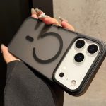 Mobile Phone Case iPhone 17 Pro Max [Compatible with MagSafe] Translucent Matte Magnetic Shockproof Anti-Fingerprint Protective Case 6.9 Inch Case, Black